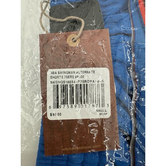 Mitchell & Ness Swingman Shorts Philadelphia 76ers Alternate 99-00 Size Small - Picture 9 of 10